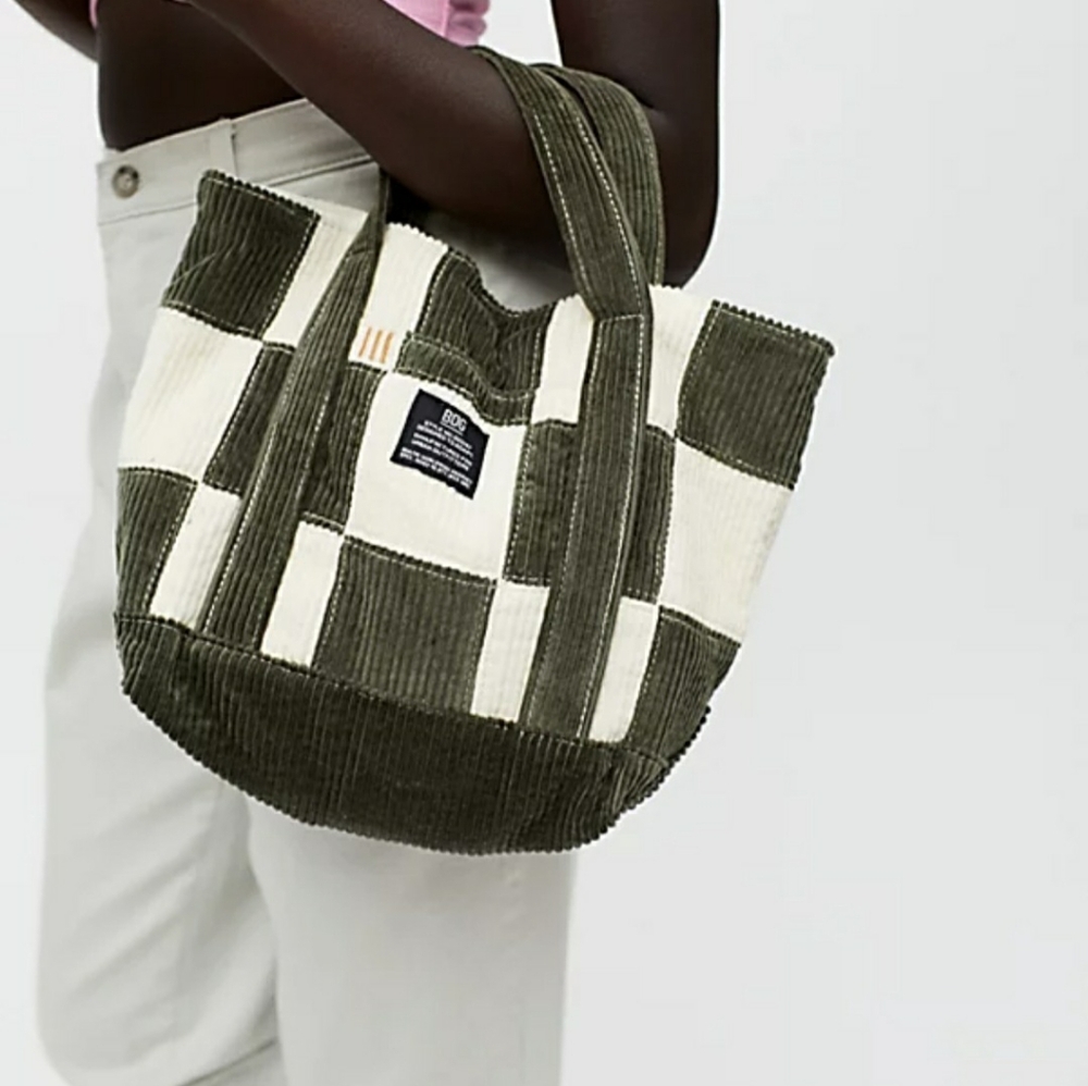 Urban Outfitters BDG "Patchwork Mini" Corduroy Tote Bag